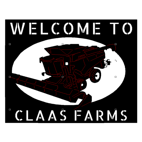 Claas Combine Farm Sign image 1