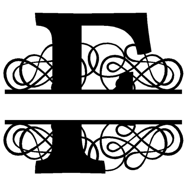 Personalized "F" Split Monogram image 3