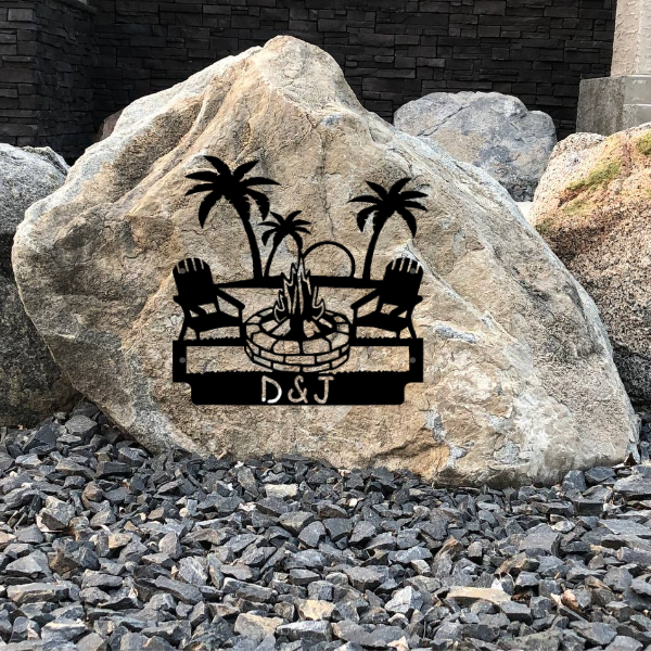 Beach Chairs with Palm Trees image 1