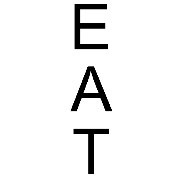 EAT - 6 inches tall, Arial image