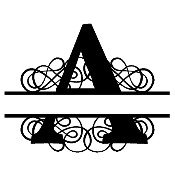 Personalized "A" Split Monogram image 3