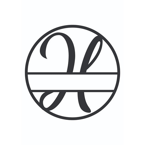 Personalized "H" Split Circle Monogram image 1