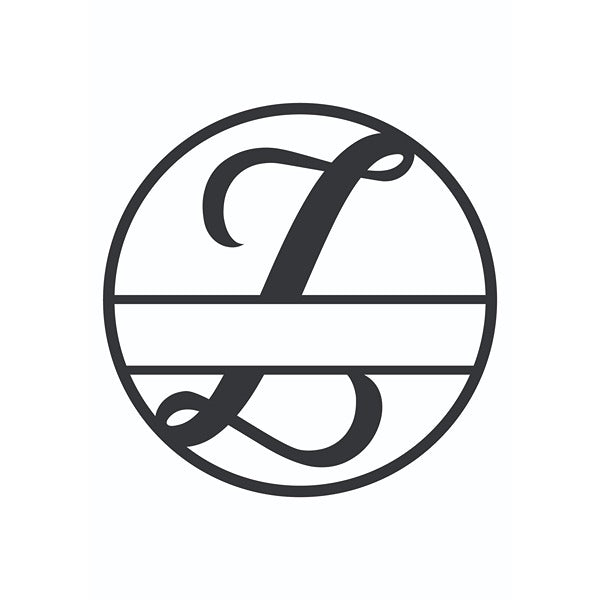 Personalized "Z" Split Circle Monogram image 0