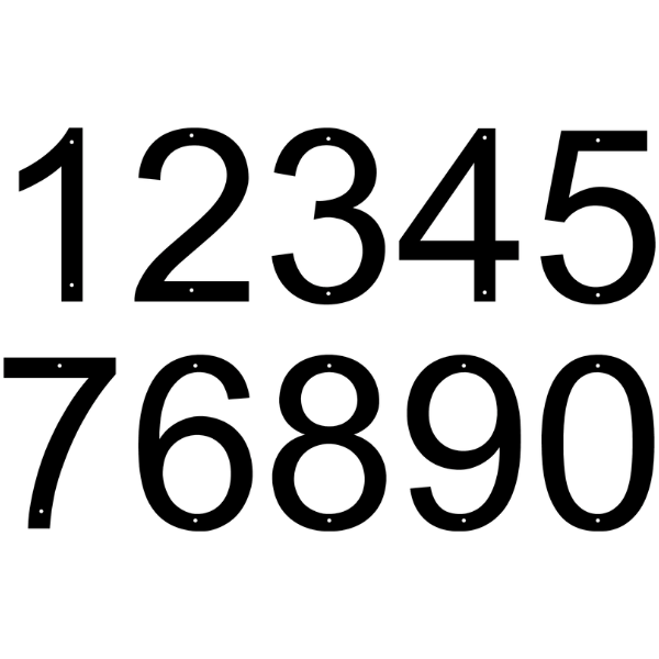 7" Metal House Numbers (Screw Mount) Font Arial image 0