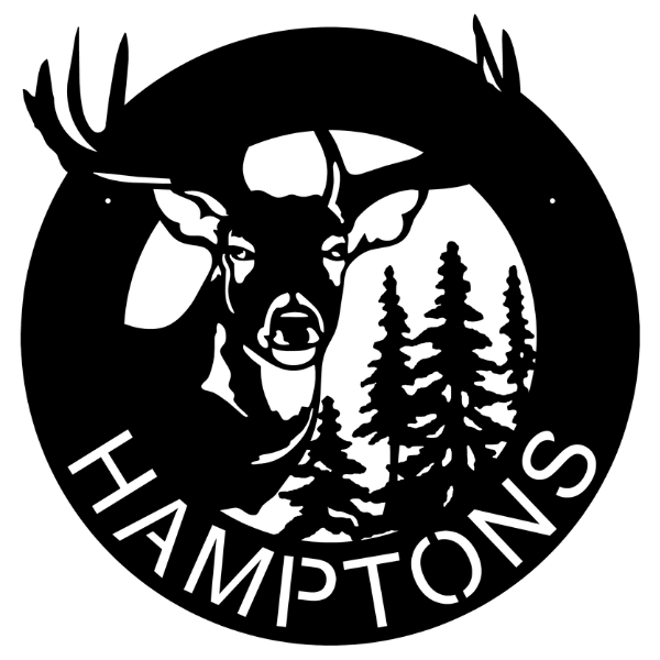 Large Deer With Trees & Name image 4