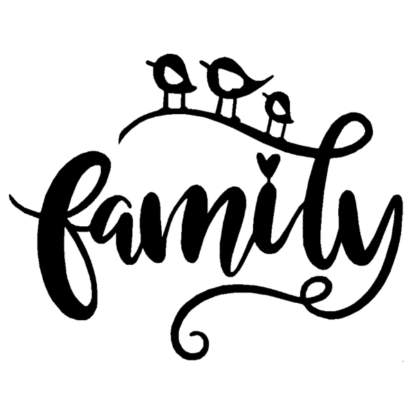 Family sign with Birds image 0