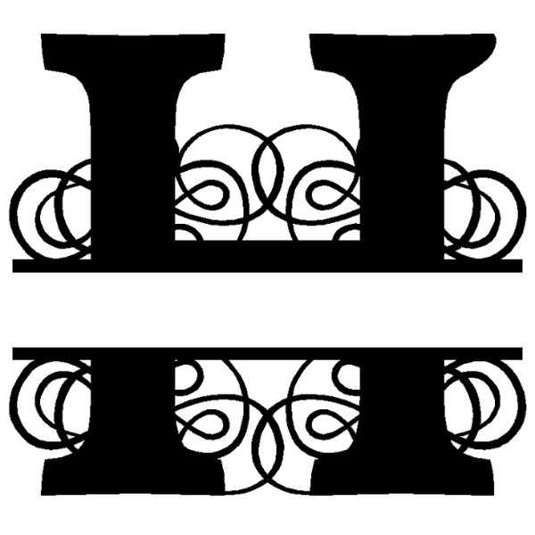 Personalized "H" Split Monogram image 3