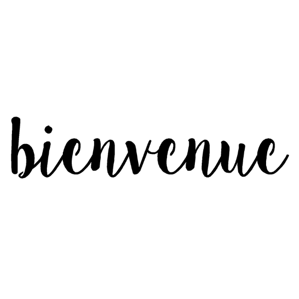 Bienvenue (Welcome) Calisual Script - Lower Case B, 18 inches x 5.5 inches image