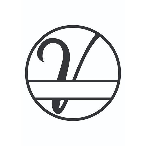 Personalized "V" Split Circle Monogram image 1