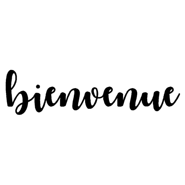 Bienvenue (Welcome) Autumn in November Script - Lower Case B, 30 inches x 9.2 inches image