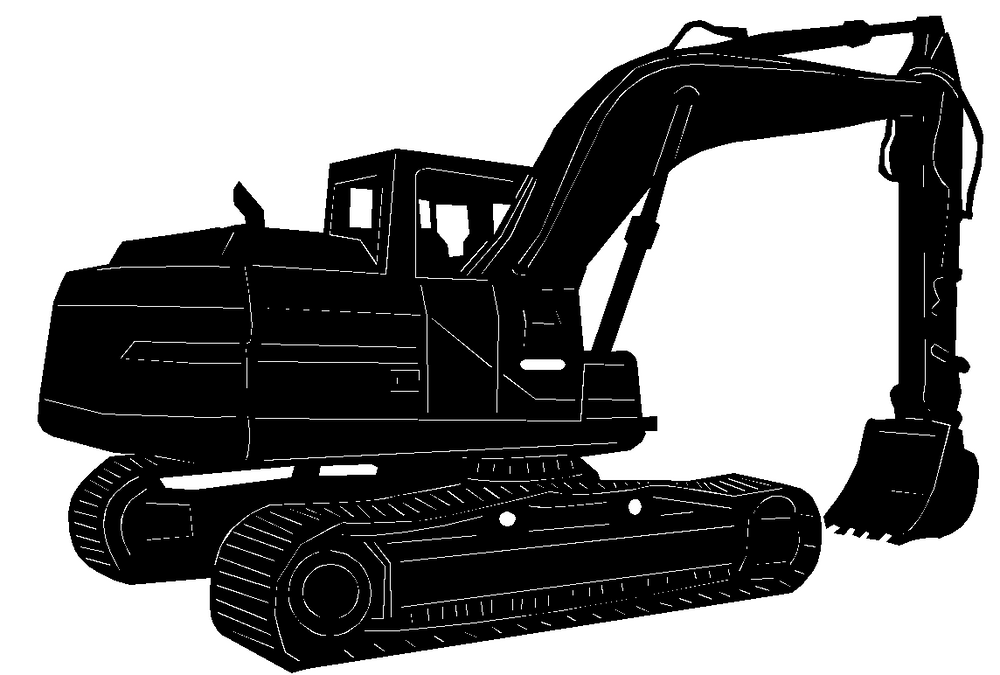 36" Excavator Wall Decor image 2