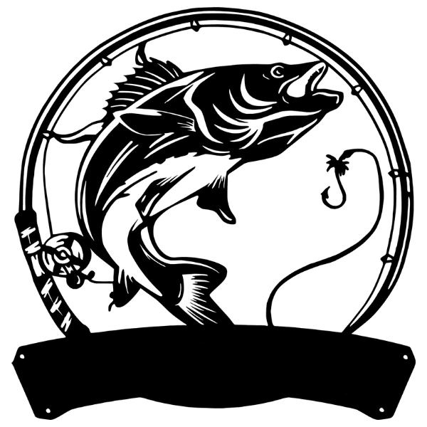 Walleye Chasing Hook With Name image 2