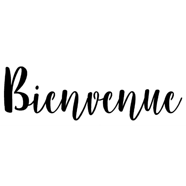 Bienvenue (Welcome) Calisual Script - Upper Case B, 30 inches x 9.2 inches image