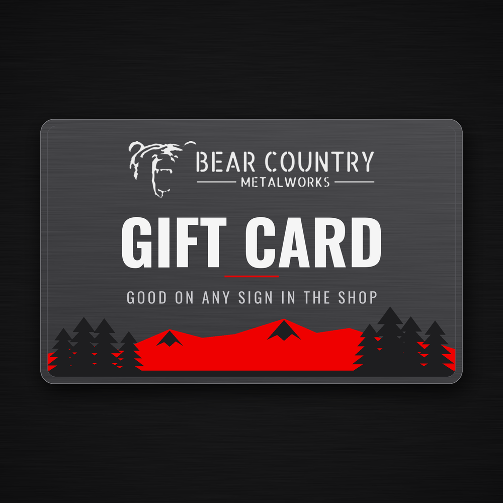 Bear Country Metalworks gift card