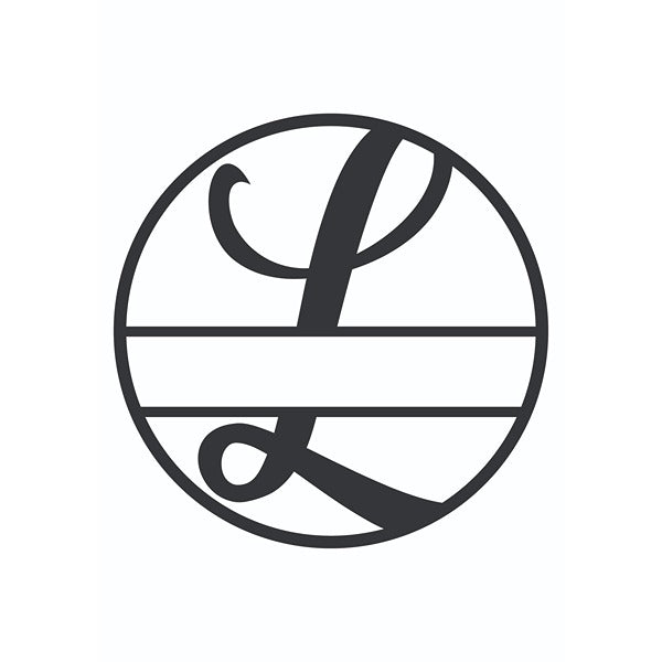 Personalized "L" Split Circle Monogram image 1