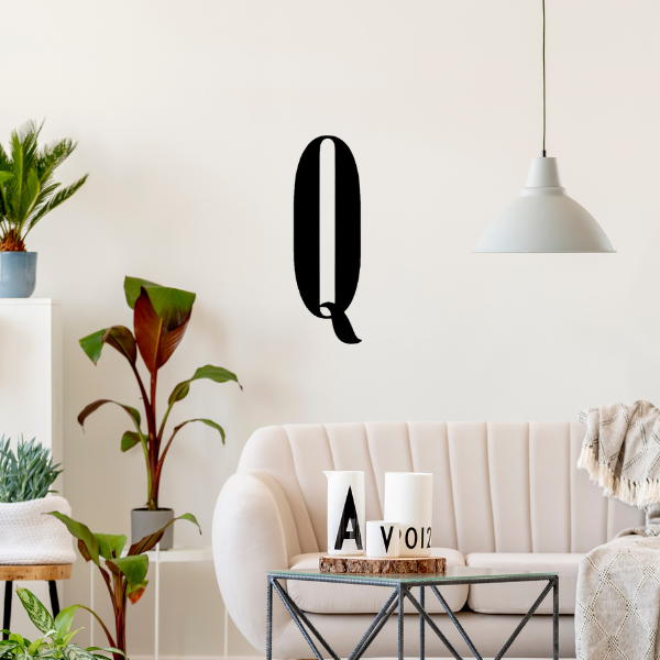 Family Name Letter Onyx Font 12" - Q image