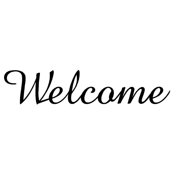 Welcome Amaze Script - Upper Case W, 24 inches image