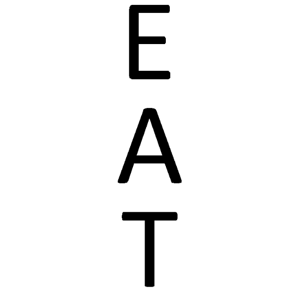 EAT - 8 inches tall, Calibri image