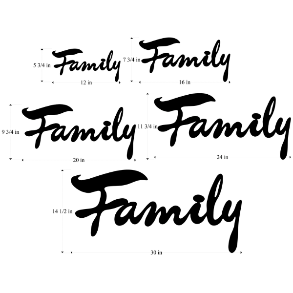 Family Wall Word - 30"W x 14.75"T image