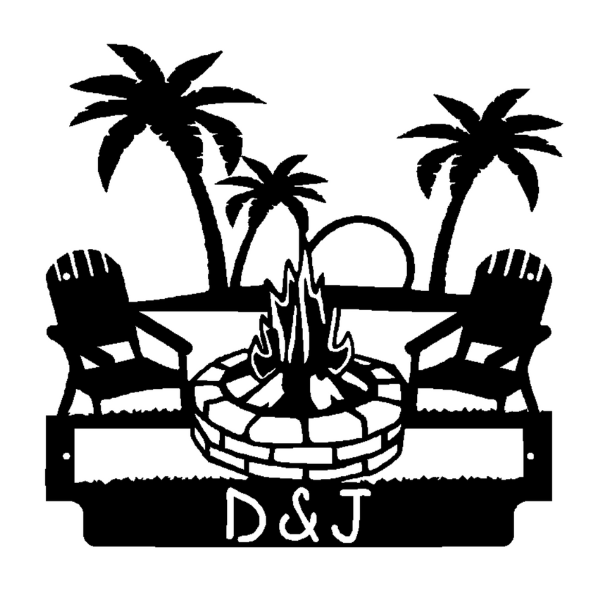 Beach Chairs with Palm Trees image 3