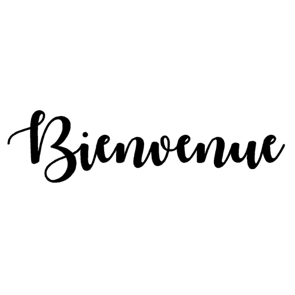 Bienvenue (Welcome) Autumn in November Script - Upper Case B, 30 inches x 9.2 inches image
