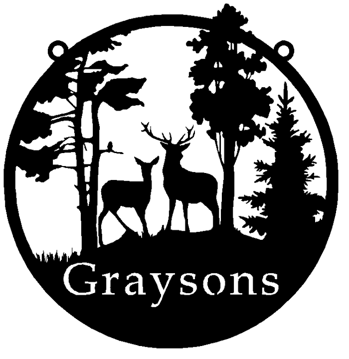 Personalized Round Deer Sign image 0