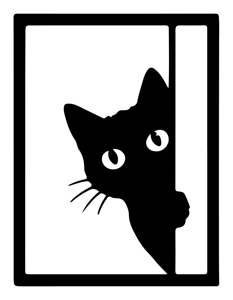 Funny corner cat metal wall art