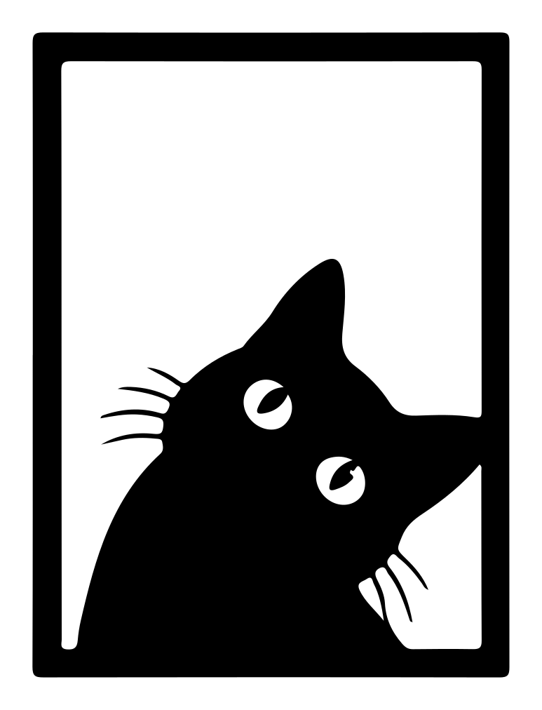 Funny leaning cat metal wall art