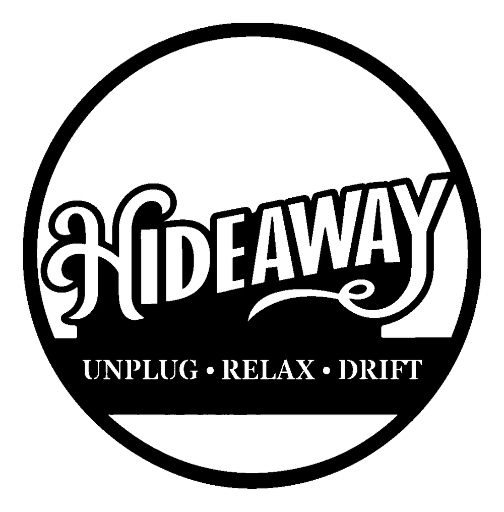 Hideaway cottage metal name sign in matte black steel