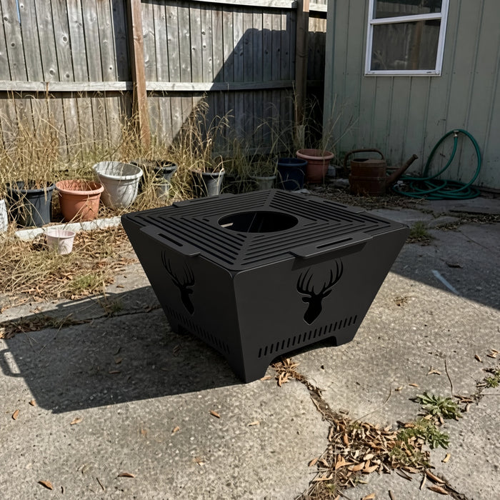 Square Stainless Steel Fire Pit