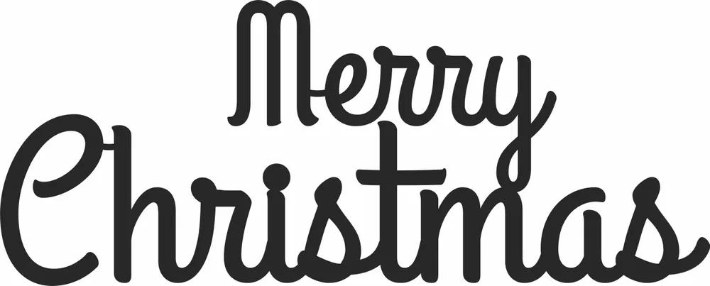 Black and white metal sign design preview — Merry Christmas Script Metal Sign