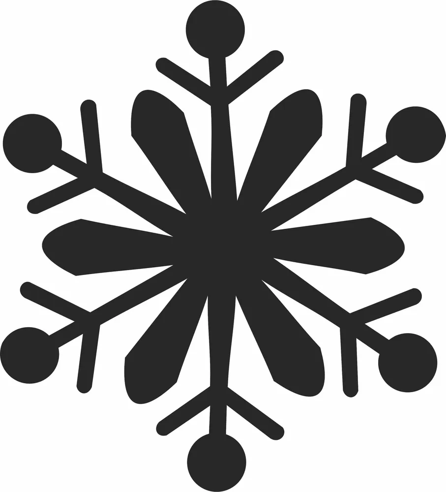Black and white metal sign design preview — Christmas Snowflake Metal Wall Art