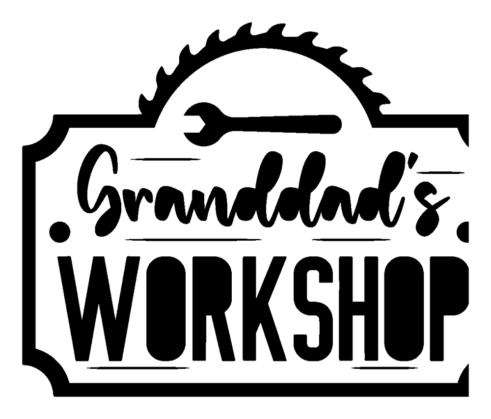 Workshop metal name sign in matte black steel